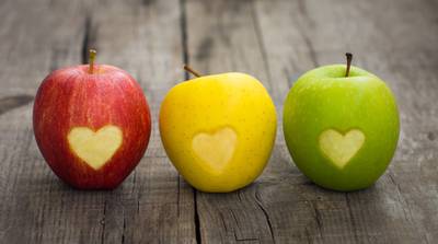 Gesundheitsratgeber Äpfel mit Herzen