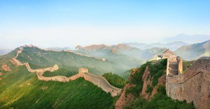 Bild aus einem Reiseführer für China, chinesische Mauer